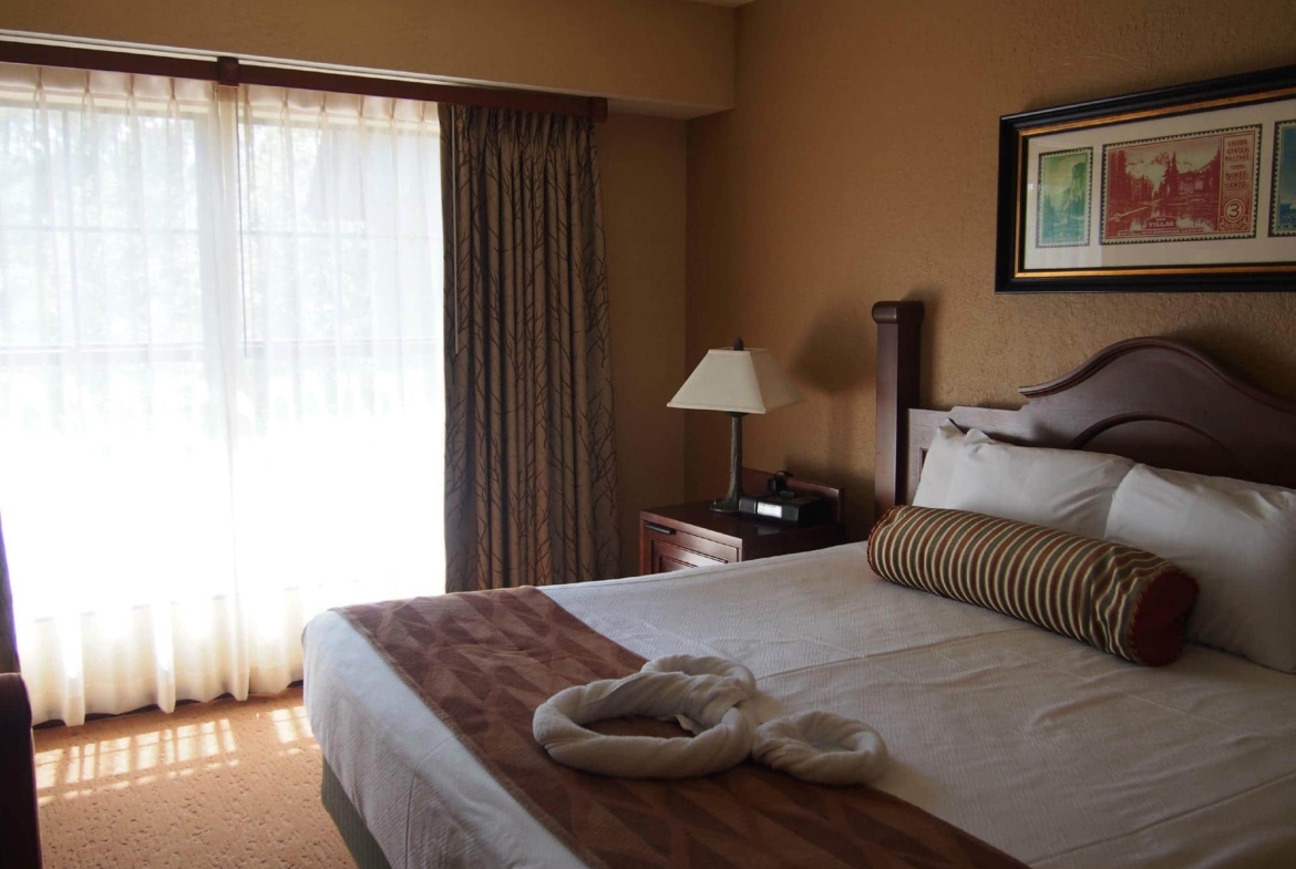 Bedroom with Mickey Towel