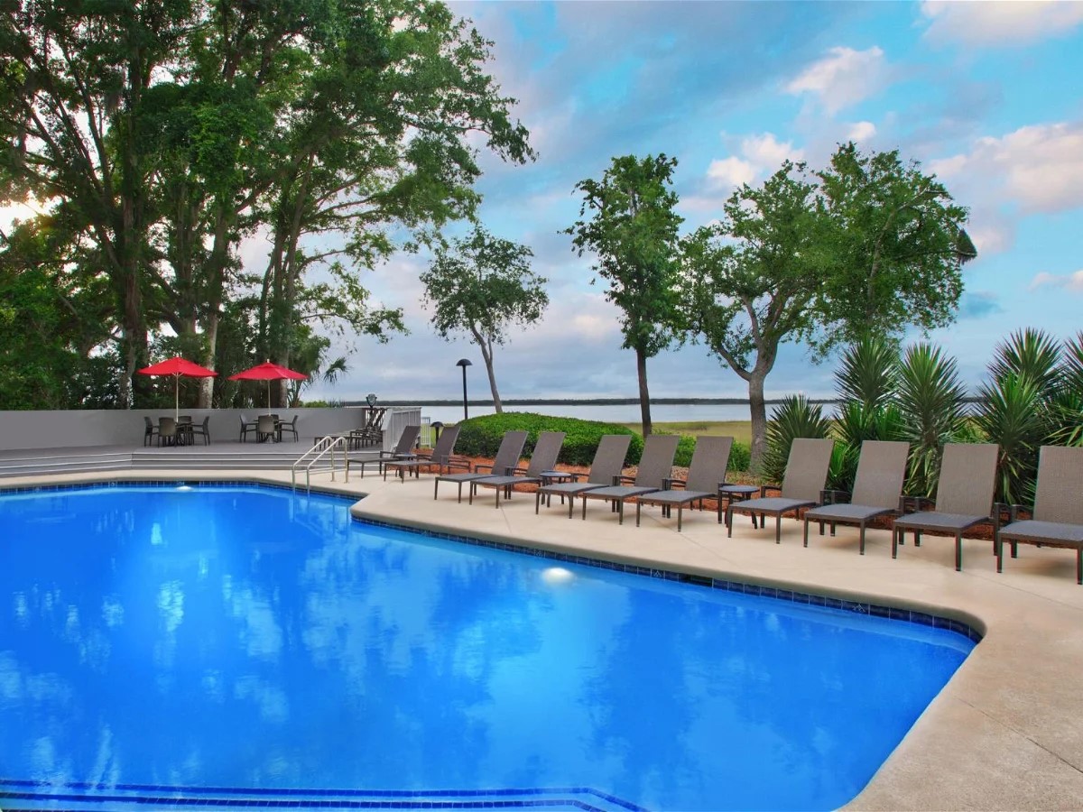 Harbour Club at Harbour Town Pool With Harbour Views Pool With Harbour Views
