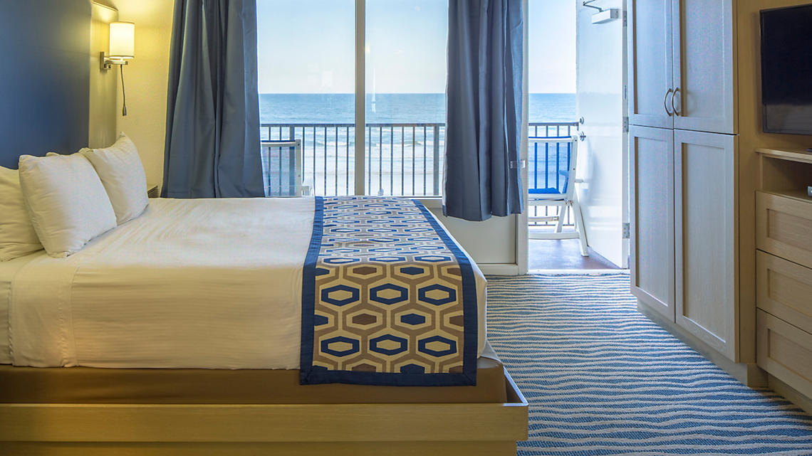 bedroom with view