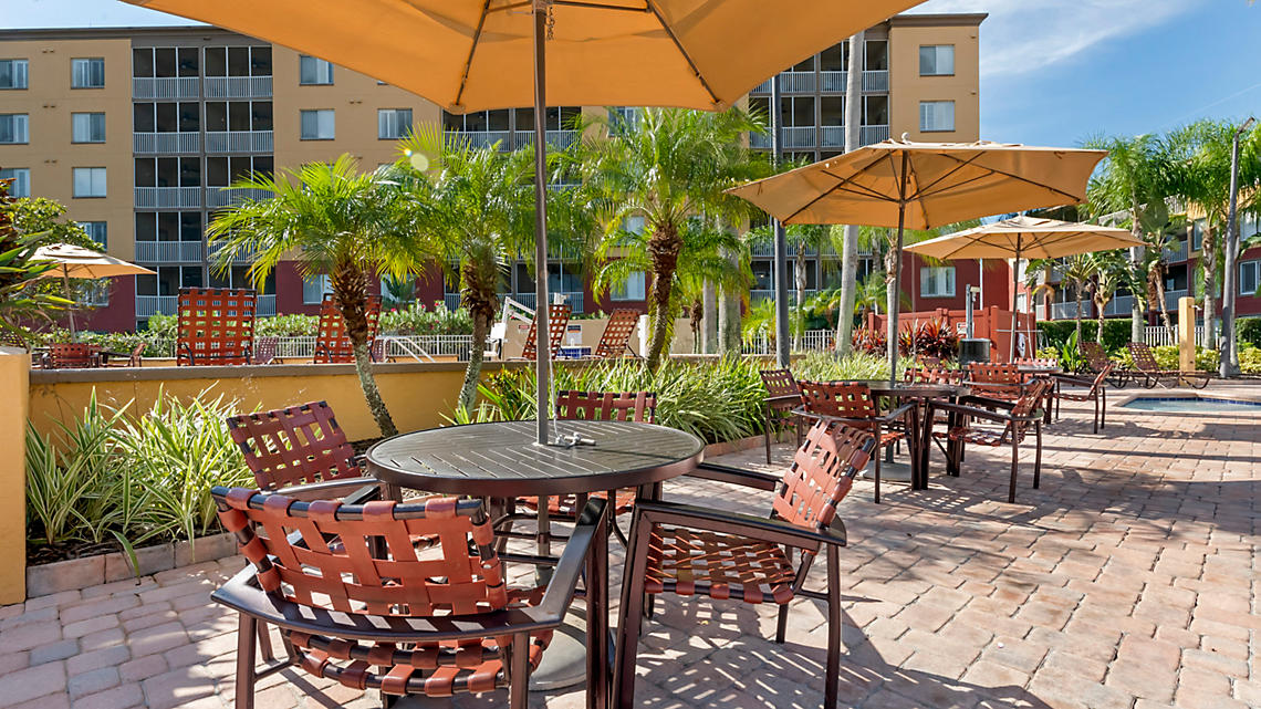 outdoor seating at resort