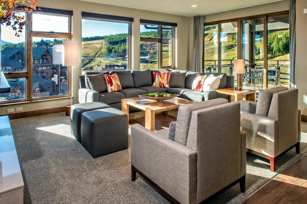 Living room with panoramic views