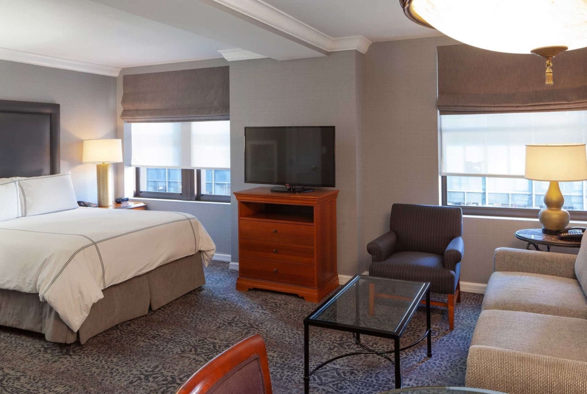 Seating Space and Bed