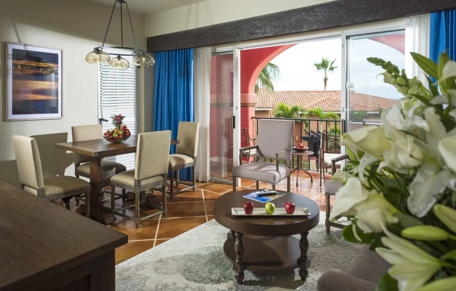 Hacienda Del Mar Resort Living Area and Balcony Living Room