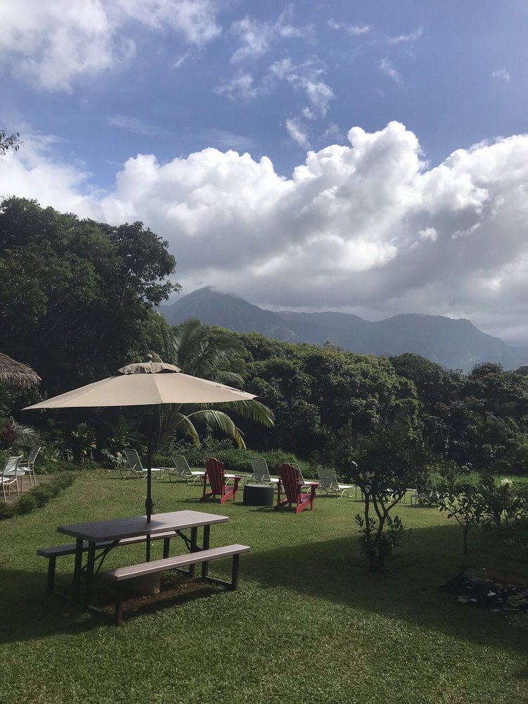 grill and lounge area