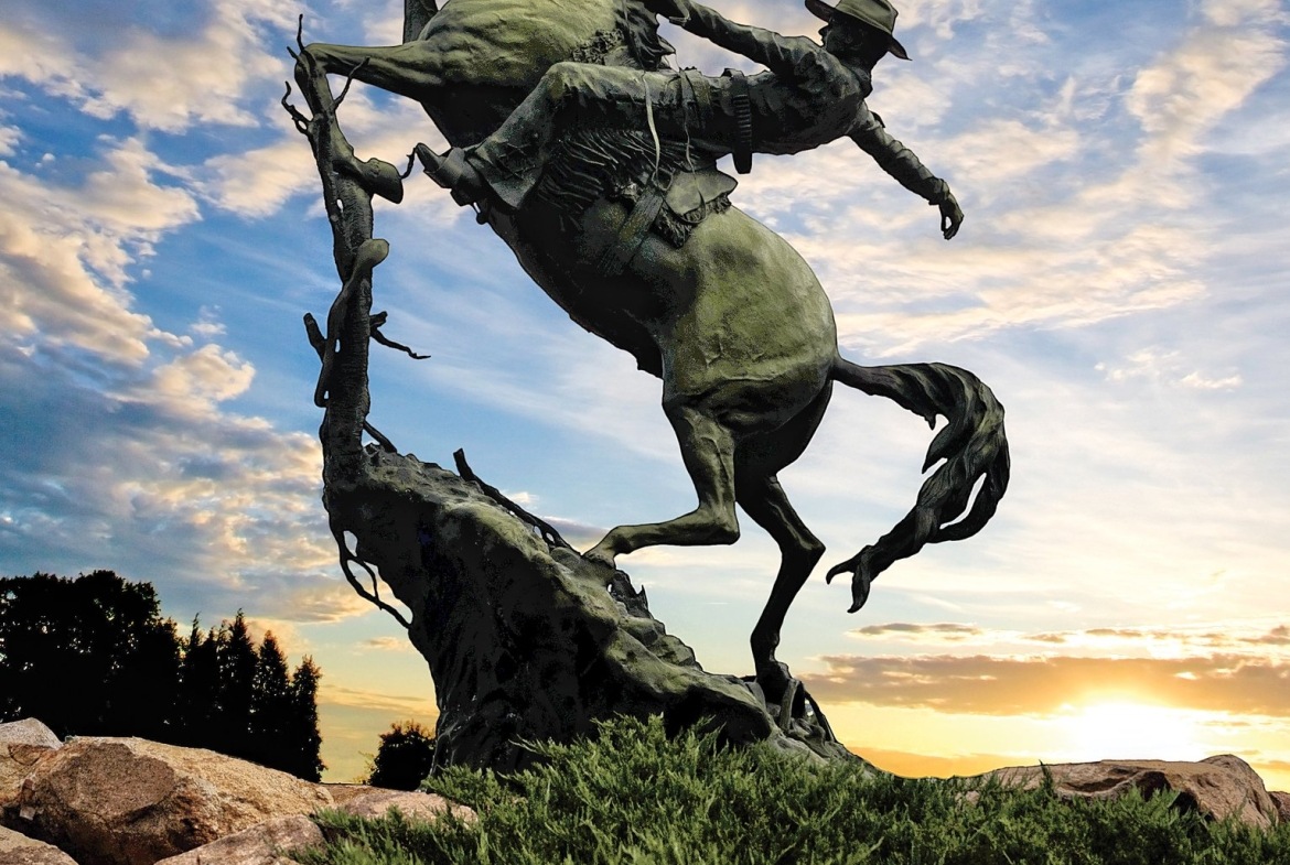 WorldMark Bison Ranch Cowboy Statue