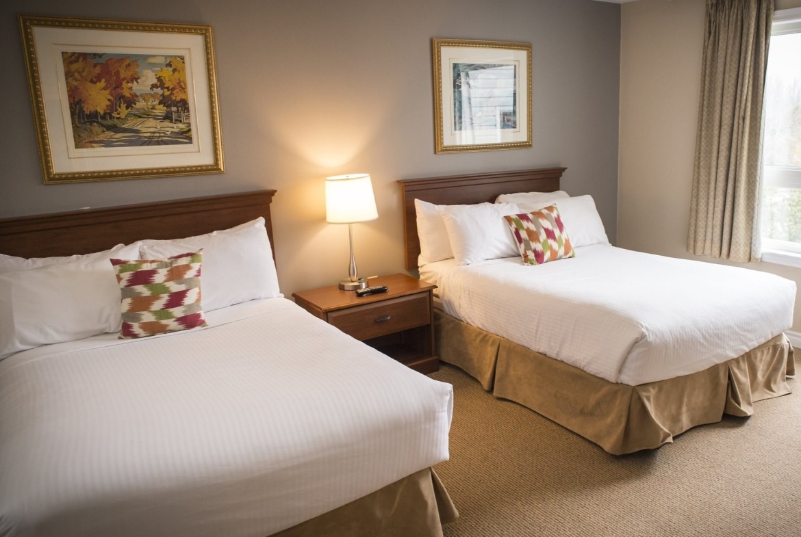 double bed in room