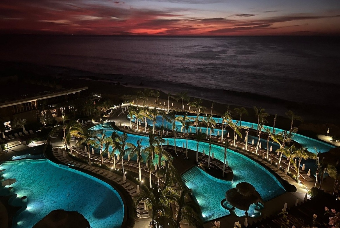 pool at night