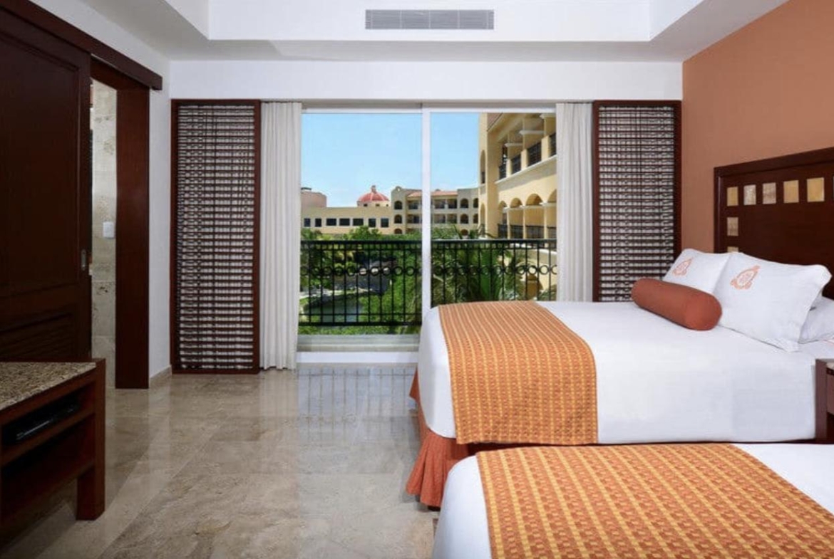 double beds in room 3