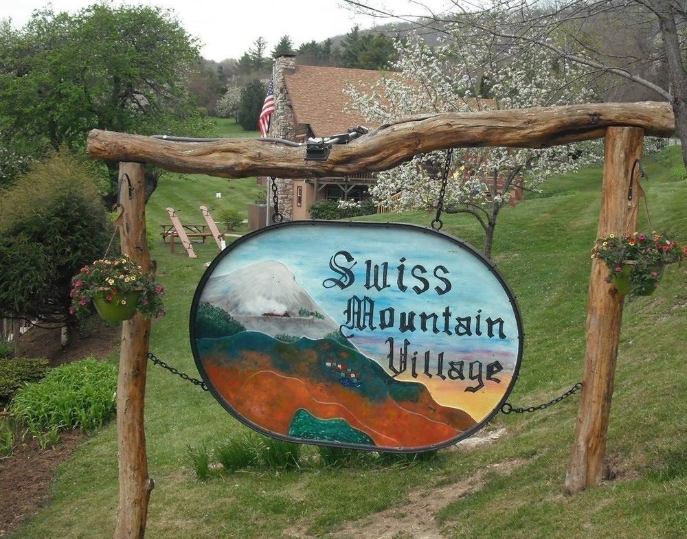 Swiss Mountain Village Sign