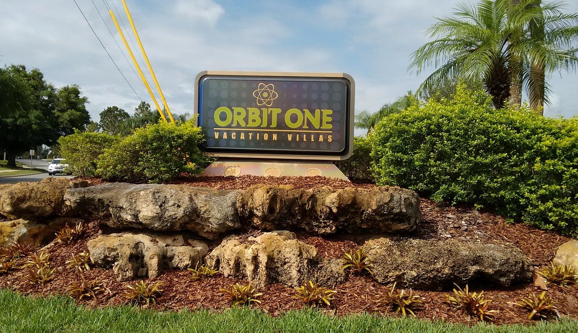 Orbit One Vacation Villas Sign