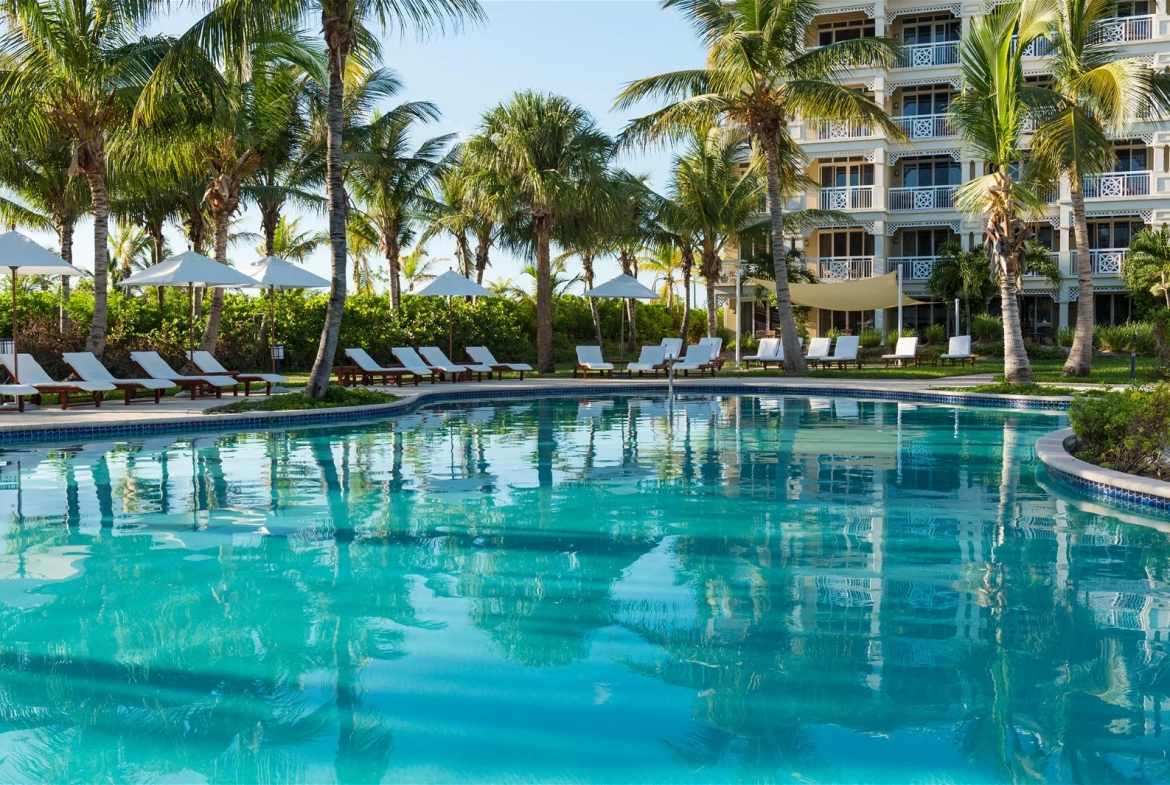 pool with resort view