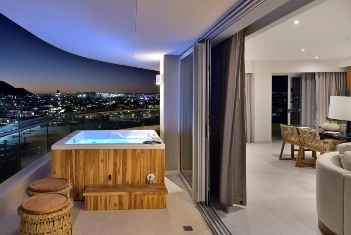 hot tub area