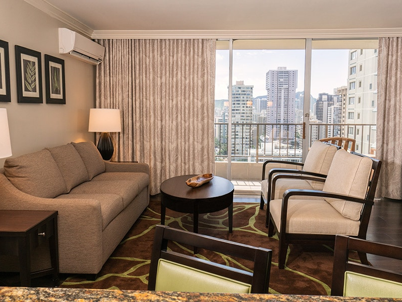 Living Room Area - Royal Garden, Hawaii Timeshare Rental