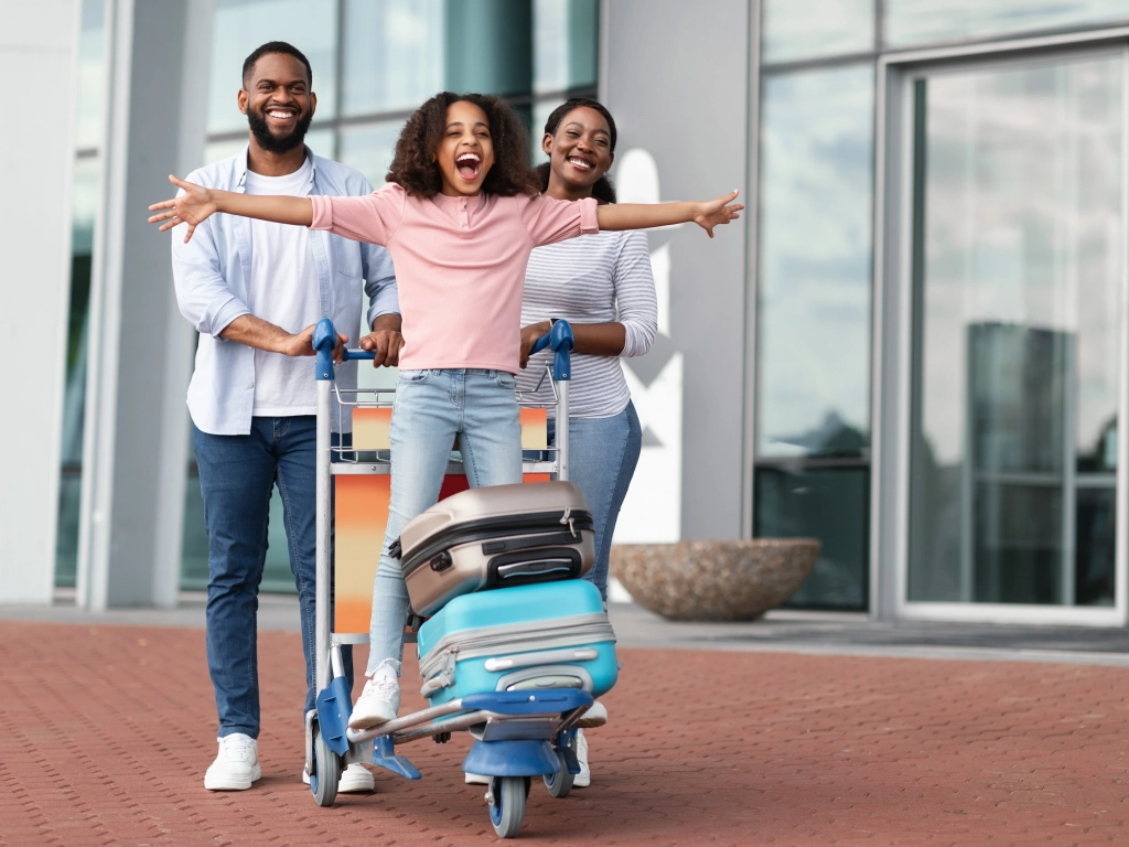 Family With Luggage